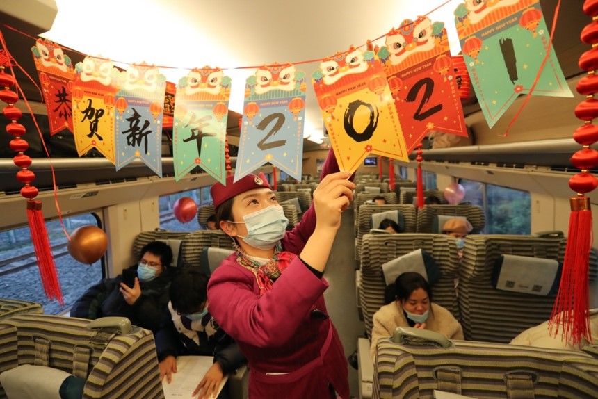 Length of China's high speed rail lines doubles in past five years