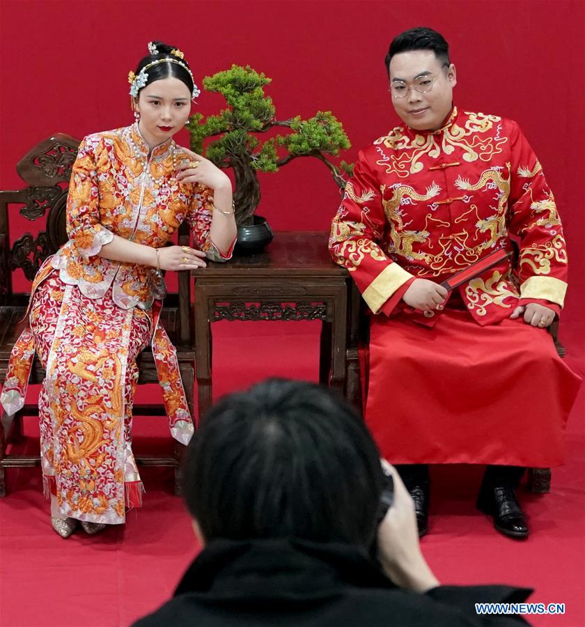 People in Wuhan restart wedding preparations as coronavirus outbreak wanes CHINA-HUBEI-WUHAN-WEDDING SERVICES-RESUMPTION (CN)